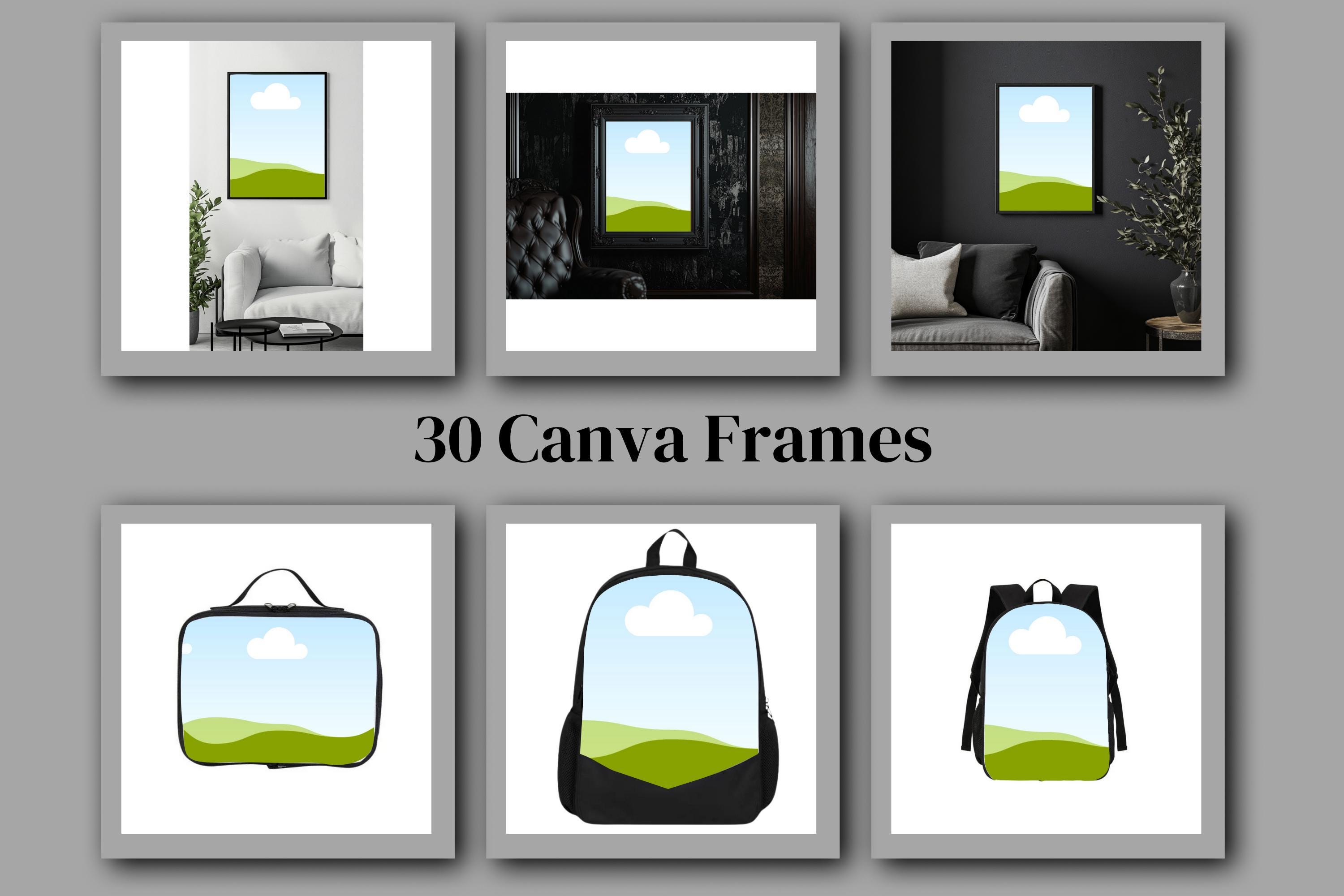 30 Canva Frames Bundle - Drag & Drop Photo - Editable Template - Frame ...