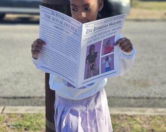 The Princess Gazette – Birthday Newspaper Template | Editable Canva Design