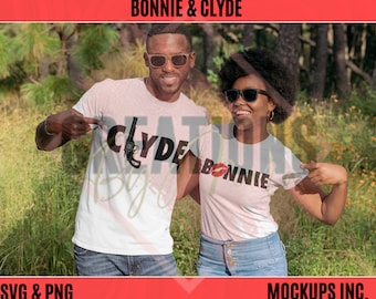 Bonnie & Clyde Svg and png couple files