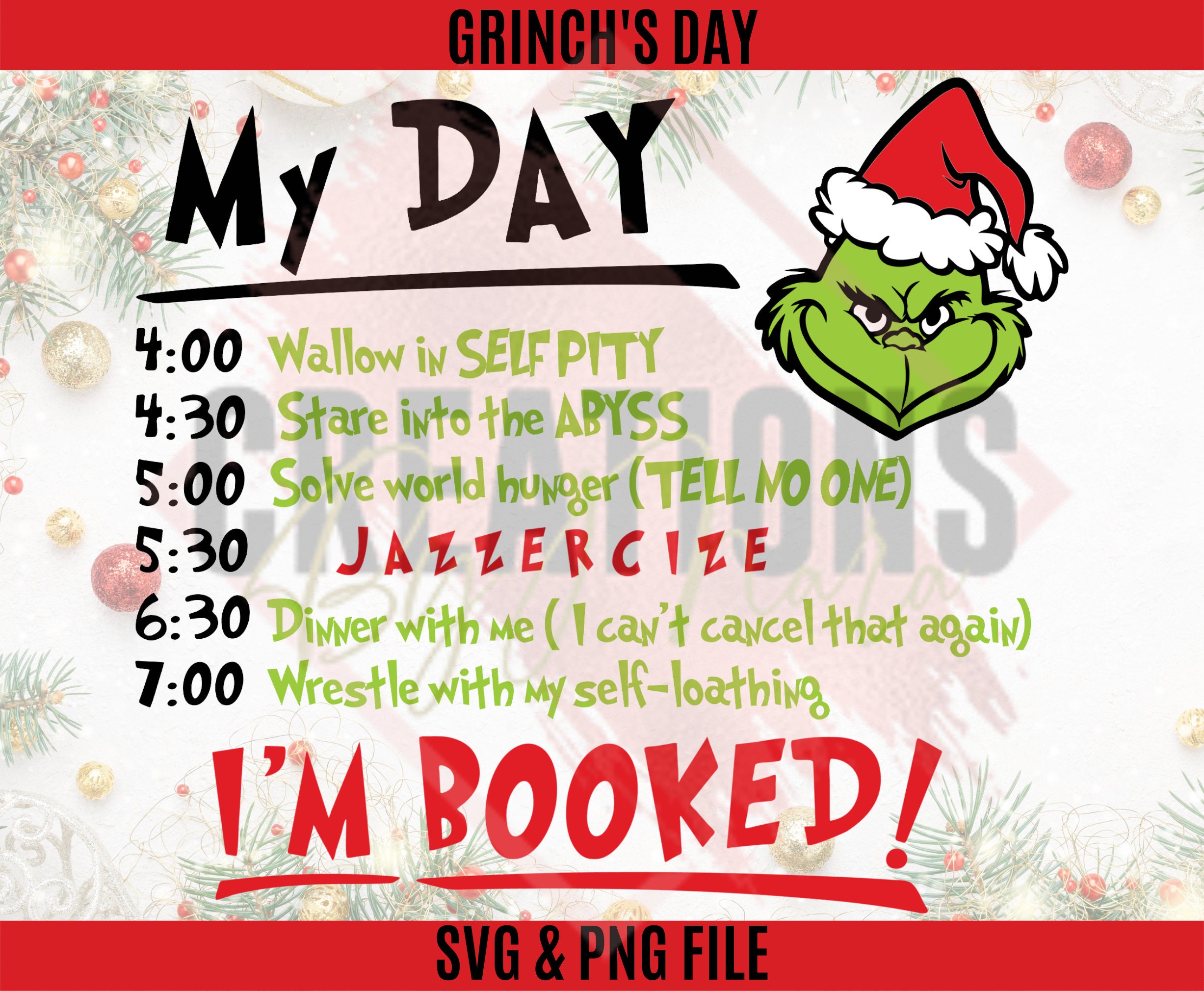 Grinch Schedule Svg Free KayrinThailer