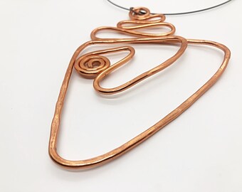 Statement necklace Statement Necklace Wired by HumbleBee Wire wrapped jewelry Black hammered wrapped necklace Humble Hammered jewelry
