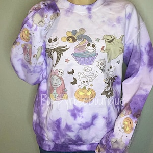 Halloween Tie Dye purple sweatshirt