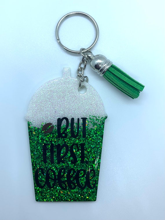 Customized Coffee Cup Keychain Etsy