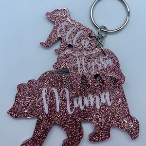 Mama Bear and Baby Bear Keychain