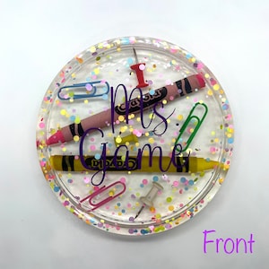 Customized Crayon Coaster/Teacher Coaster