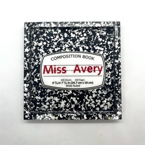 Customized Composition Notebook Coaster/Teacher Coaster
