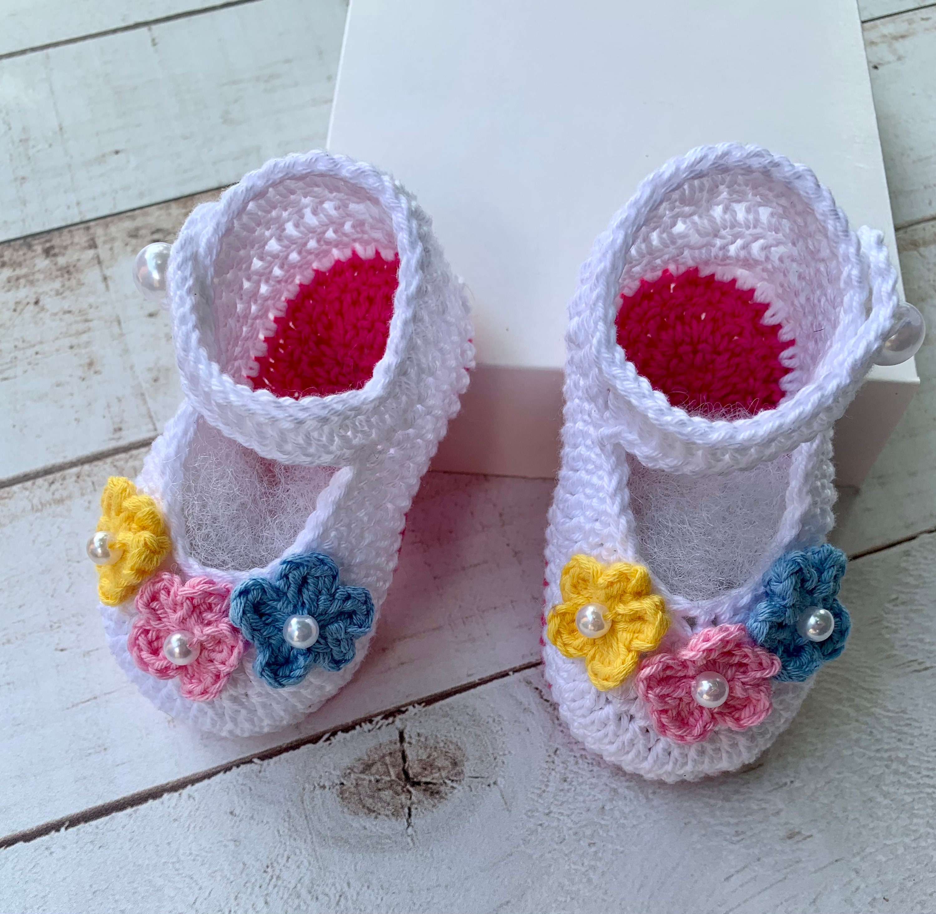 Booties Baby Shoes Girl's Wool Shoes Crochet -