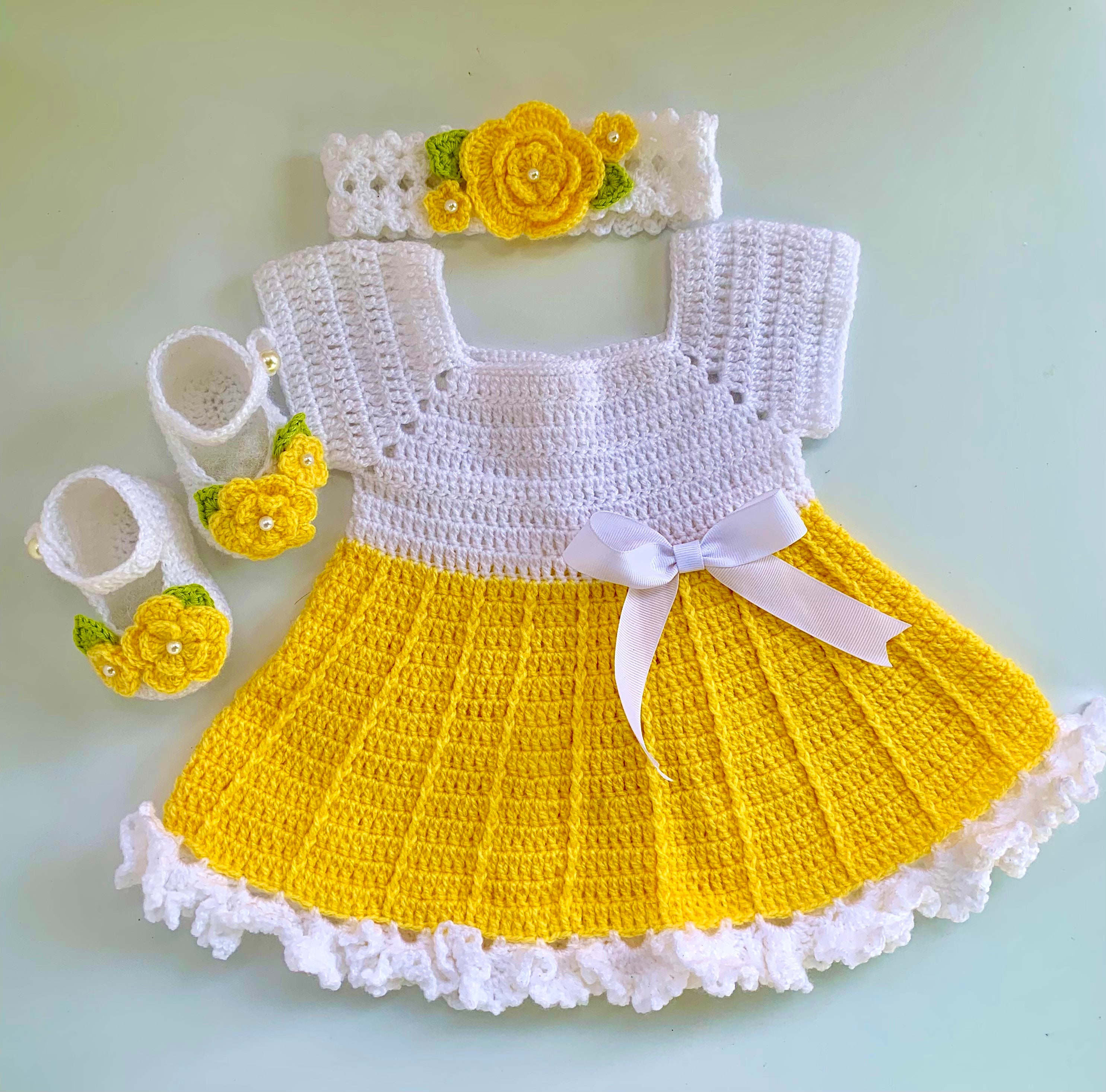 Planta defensa A nueve Crochet vestido bebe - Etsy España