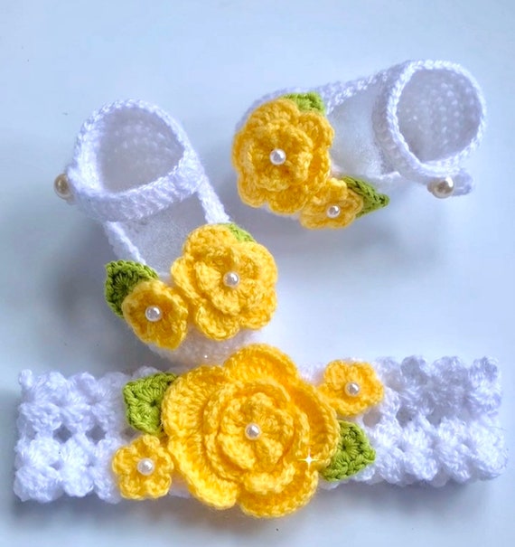 Diadema para bebé a Crochet