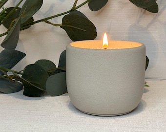 Vanilla Embrace Soy Candle in Cement Jar