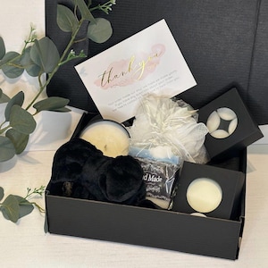 Spa Gift Box for Her Rain Water Scented Soap Gift Set With Candle & Pampering Essentials Mother’s Day Gift Bridal Party or Birthday Gift Set