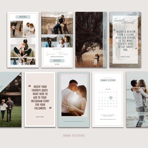 Instagram Story Template Bundle, Facebook Story, Portrait Photography, Wedding Photography, Social Media Marketing, Instagram Template