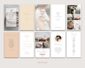 Wedding Photography Instagram Story Template Bundle, Facebook Story, Portrait Photography, Social Media Marketing, Instagram Template