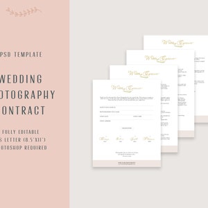 Client Contract Photography Template, Wedding Contract Form for Photographer, Photography Contract Form, Photo Contract, PSD Template
