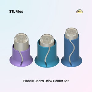 Paddleboarding Drink Holder 3D Model, Paddling Accessories, Beverage Holder, SUP CUP, 3 Sizes | 3D Printable Files For 3D Printing