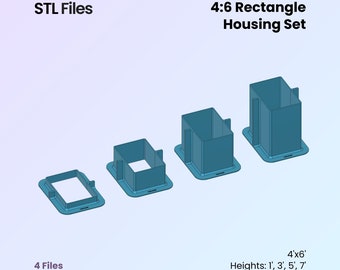 Rectangle Mold Housing - 2 Part Mold Master, Make Your Own Silicone Moulds - 4 files | STL Files For 3D Printing