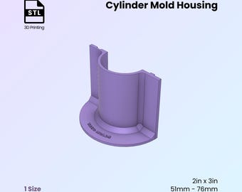 STL-filer för cylinderformhus: 3D-utskrift, silikonformar (5 x 7,5 cm)