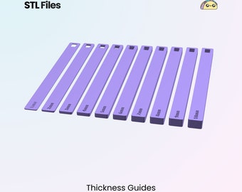 Rolling Depth Guides STL Files, Dough Sticks, Thickness Measuring Perfect Height Tool, 3D Models | 3D Printable Files For 3D Printing