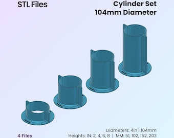 Cylinderformhus 4 tum i diameter: 3D-utskrivbara STL-filer