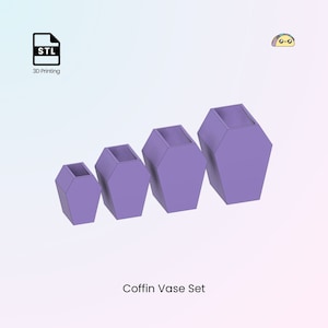 Sargvase STL Dateien: 3D Sarg Modell, Halloween Dekor (3D druckbar)