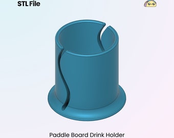 3D Model of Paddleboard Cup Drink Holder, 3in Diameter, SUP CUP, Paddling Accessories, Beverage Holder, 3D Printable file for 3D Printing