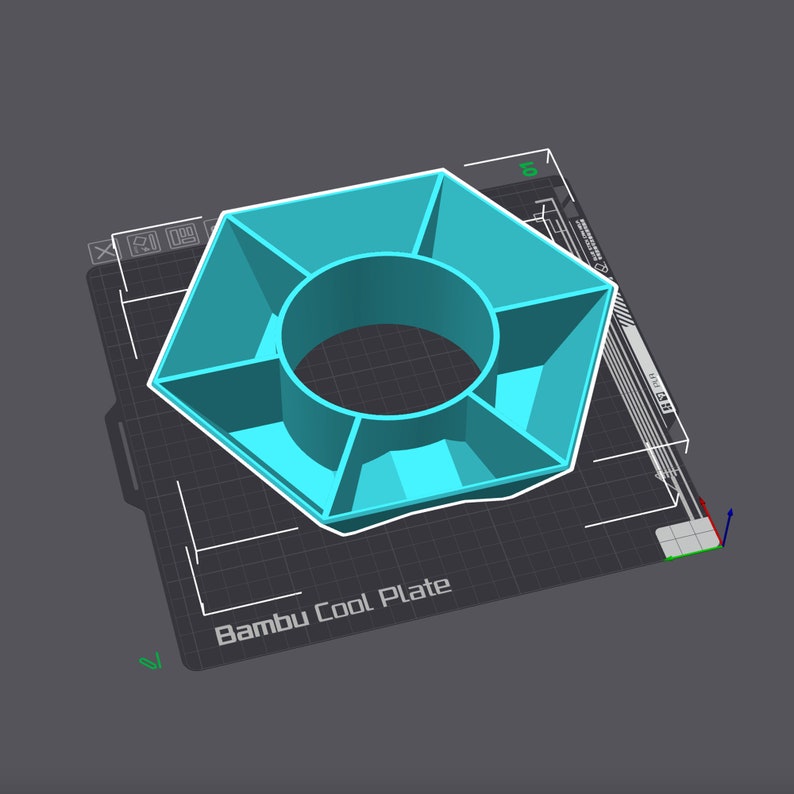 Hexagon Snack Tray for 40oz Stanley Tumblers, Snack Ring, Candy Holder STL Files for 3D Printing image 3