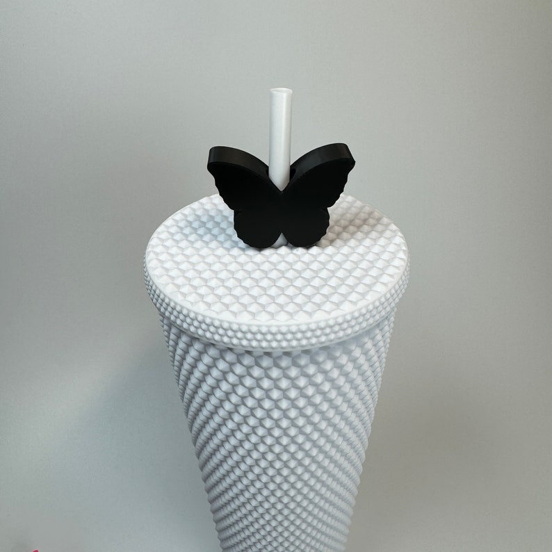 Butterfly Straw Topper, Stanley Drink Accessories, Cute Straw Charm, Tumbler Gifts, 3 Straw Sizes STL Files for 3D Printing image 9