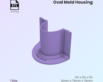 Ovala gjuthöljen STL-filer: 3D-utskriftsformmaster 2x3x3 (digital nedladdning)