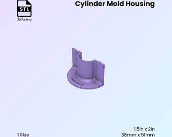 STL-filer för cylinderformhus: 3D-utskriftsformsmall (1,5" x 2")