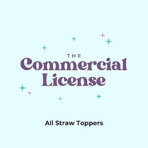 Commercial License for All Straw Toppers Sell Unlimited 3D Prints image 1