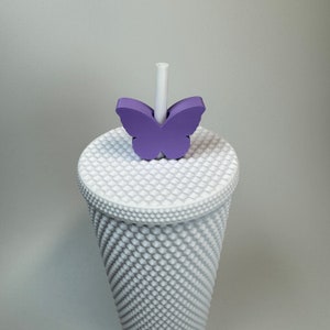 Butterfly Straw Topper, Stanley Drink Accessories, Cute Straw Charm, Tumbler Gifts, 3 Straw Sizes STL Files for 3D Printing image 8