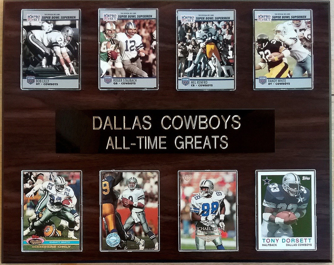 Dallas Cowboys Alltime Greats 8card 12x15 Plaque FREE SHIPPING Etsy