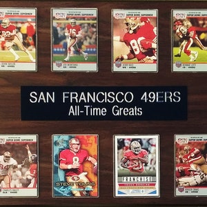 San Francisco 49ers All-Time Greats 8-Card 12x15 Plaque FREE SHIPPING