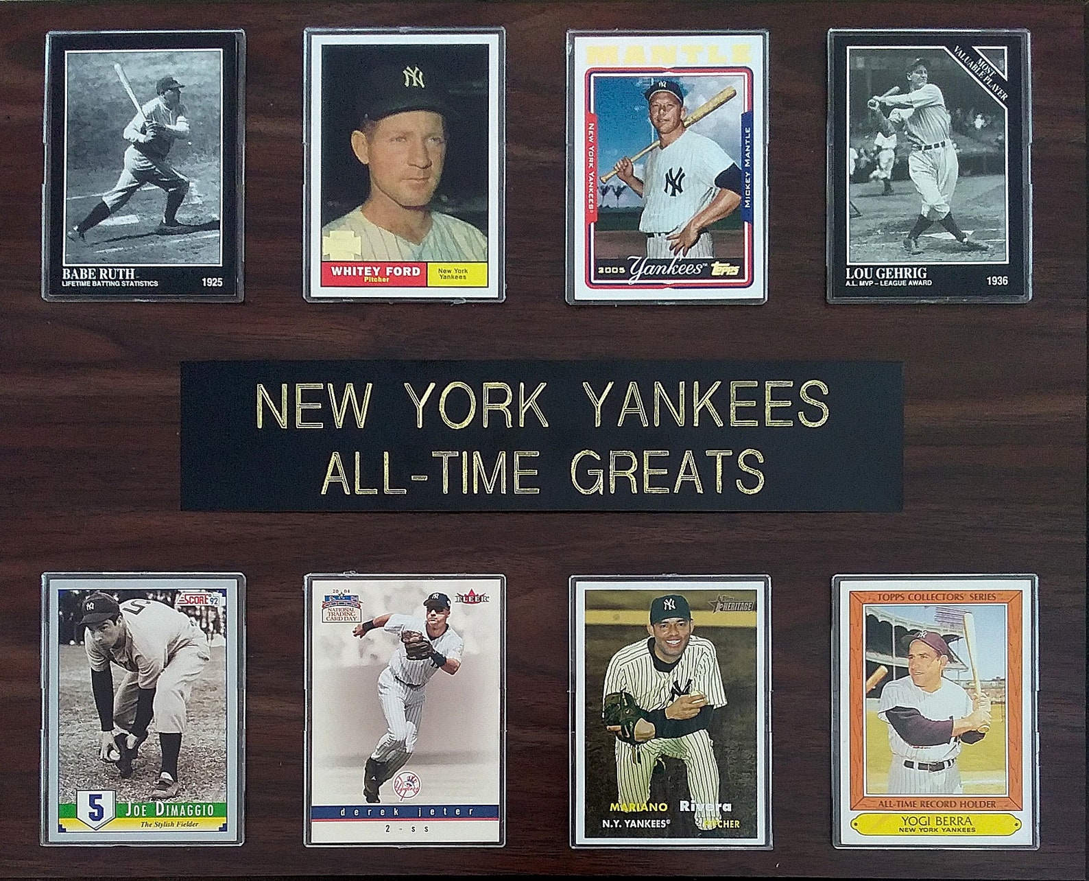 New York Yankees AllTime Greats 8Card 12x15 Plaque FREE Etsy Nederland