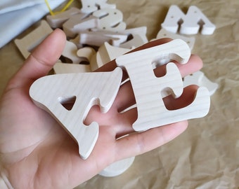 Wooden Montessori Alphabet toy set 26 pcs: Magnetic No magnets ABC Toddler Learning Toys