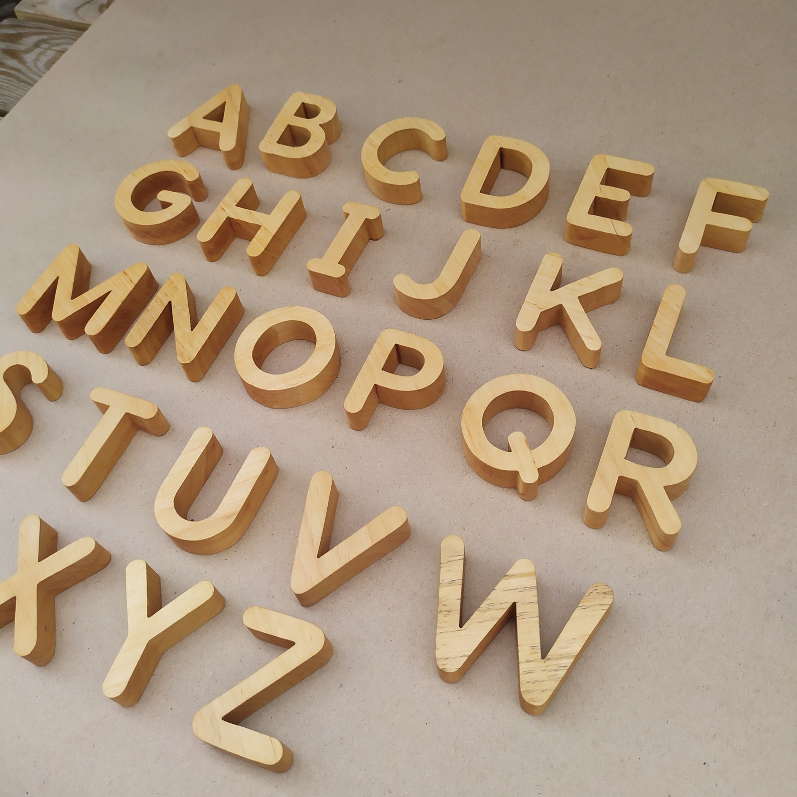 Wooden letter 2.3 Wooden magnetic alphabet letters abc | Etsy