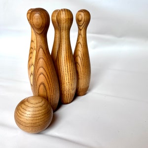 Holzkegelset für Kleinkinder, Bowlingset mit 9 Kegeln, Bowlingset mit 6 Kegeln, Bowlingspiel für Teenager, Bowlingspiel für Teenager, Bowlingspiel für Kinder Bild 6