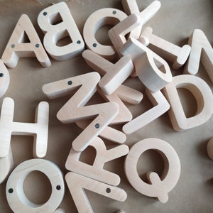 Magnetic Letters uppercase, English letter magnets, magnetic alphabet toy, Wooden magnetic letters, Wooden alphabet