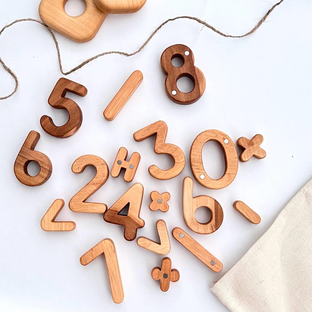 Bloques Numéricos De Madera Del 1 Al 10 Para Niños, Set Montessori Con 20 Piezas Y 15 Tarjetas De Actividades Para Preescolar