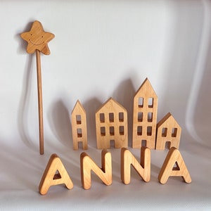 Personalized wooden name letters, Personalized Wood letters name, Kids name sign, Wooden magnetic letters decor