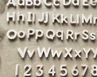 Houten alfabetset: 68-delige magnetische letters en cijfers, babycadeau