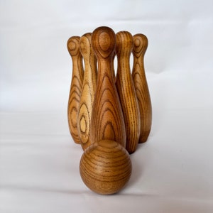 Wooden bowling set for toddlers, 9 pins bowling set, 6 pins bowling set, indoor bowling game, teenagers bowling pins, kids bowling game