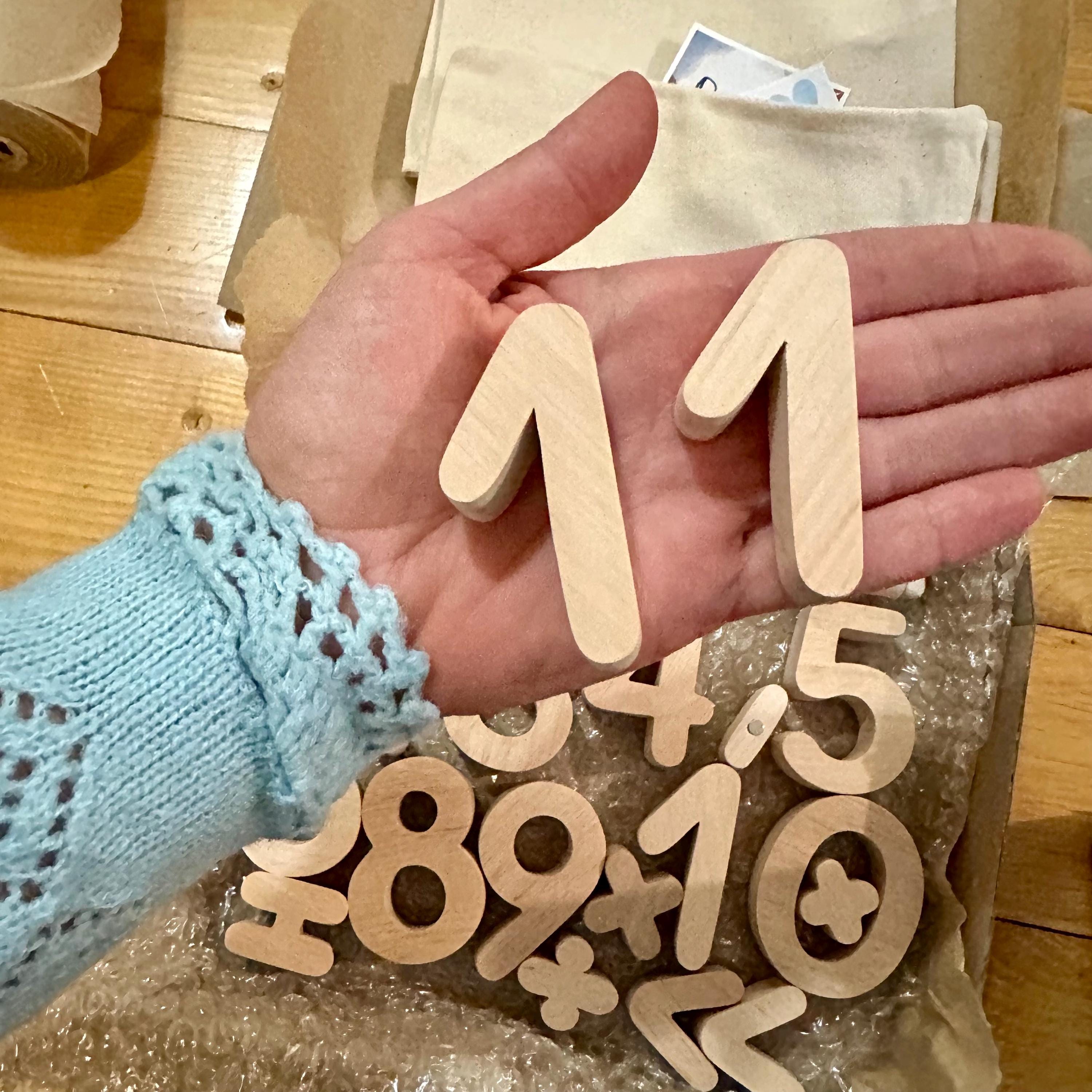 Handmade Magnetic Wooden Numbers and Math Signs: Montessori Learning ...