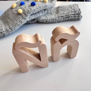 Wooden Spanish alphabet Uppercase and lowercase letters, Spanish letters for kids, magnetic letters, alphabet magnets, letter magnets