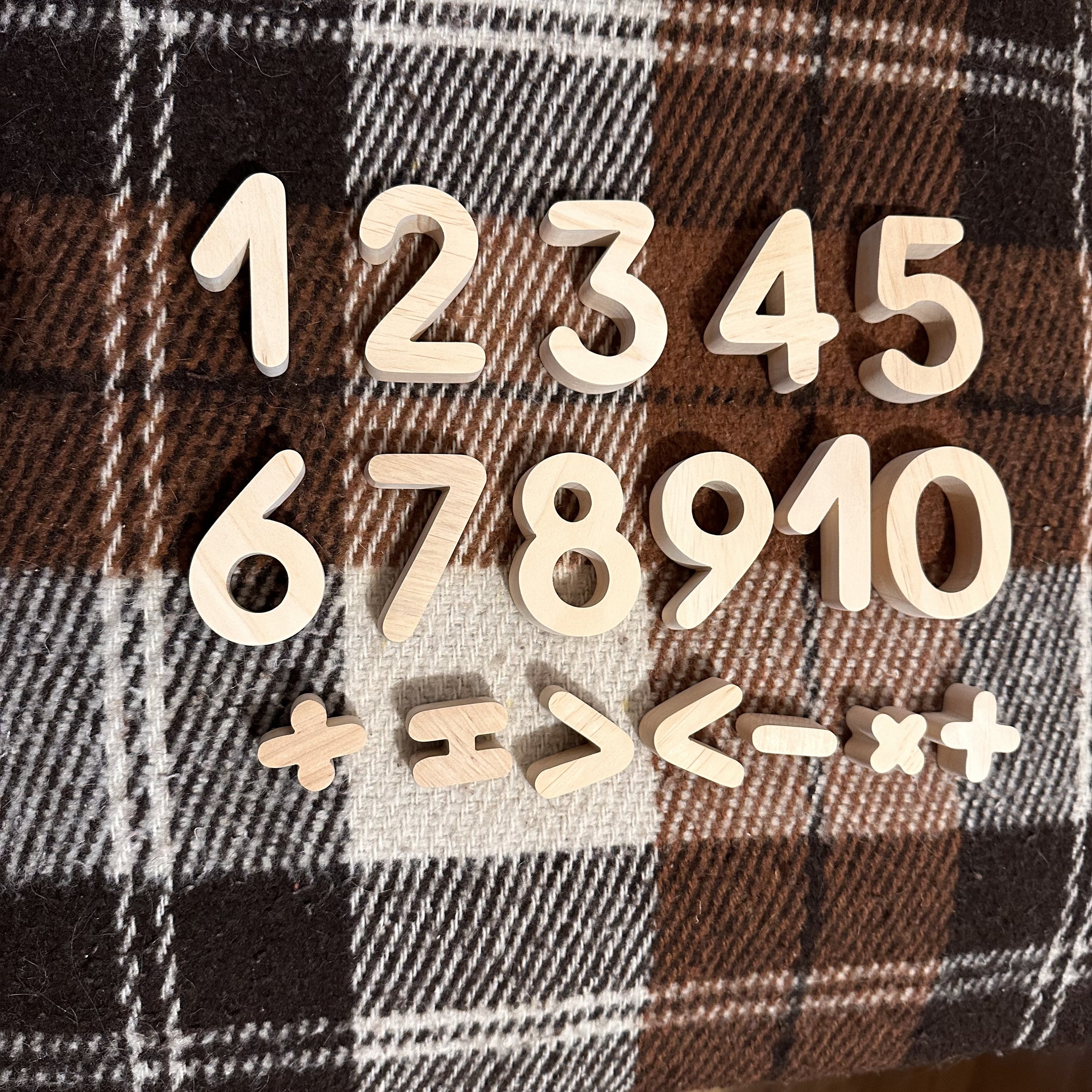 Handmade Magnetic Wooden Numbers and Math Signs: Montessori Learning ...