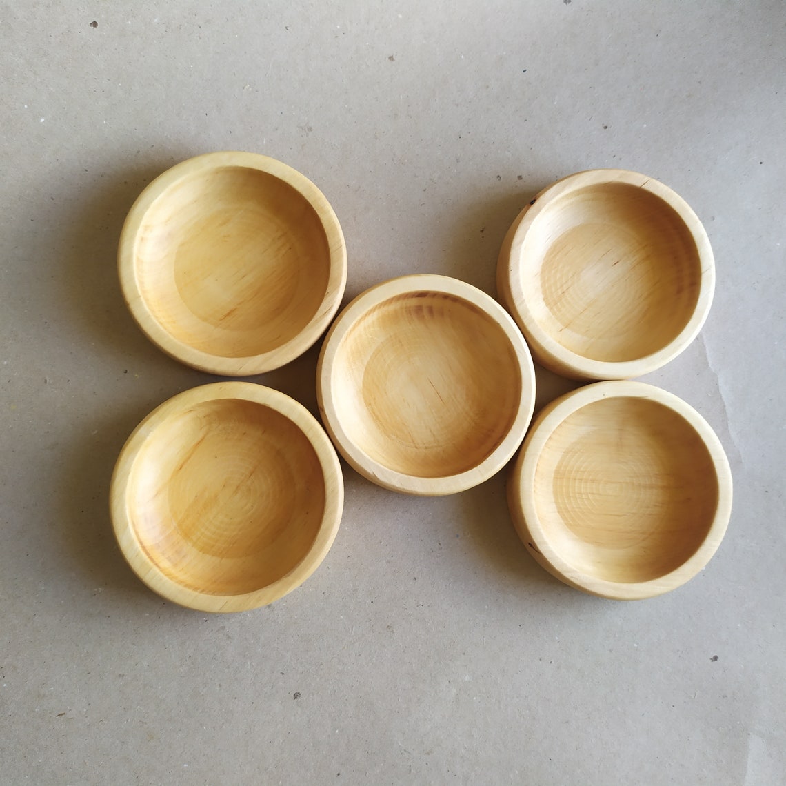 Alder Solid Wooden Bowl Handmade Round Wood Bowl Pinch Bowls Etsy