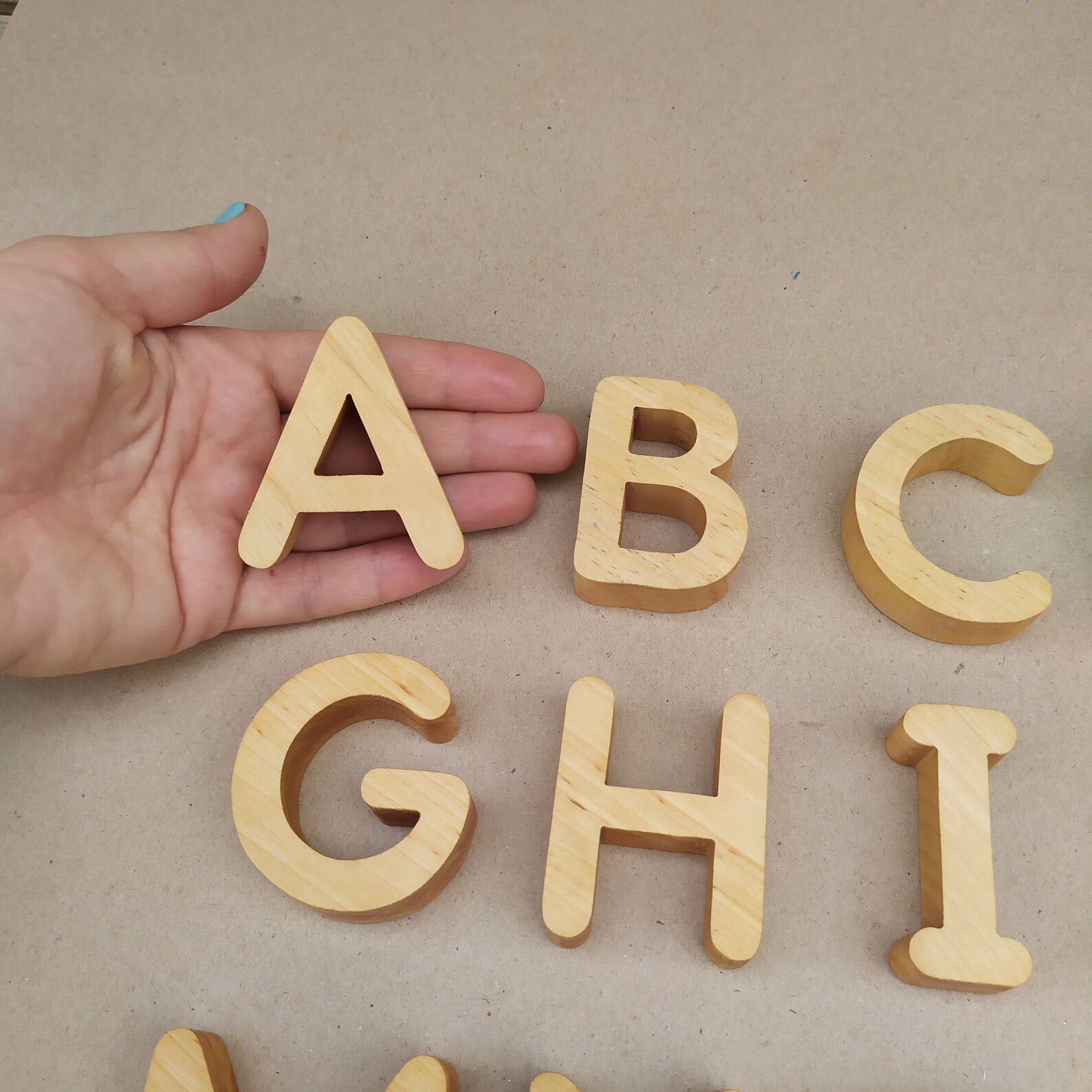 Wooden letter 2.3 Wooden magnetic alphabet letters abc | Etsy