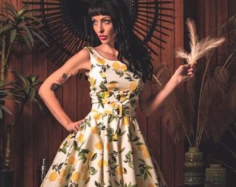 Belle Swing Dress - Lemon Blossom