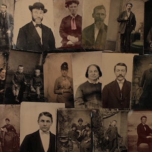 Antique Tintype Portrait, ONE Random Photo, Vintage Civil War Victorian Era, Historical Photography  - c. 1860 to 1900 -  History Hoard