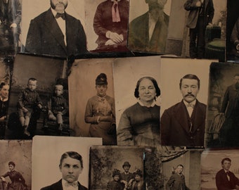 Antique Tintype Portrait, ONE Random Photo, Vintage Civil War Victorian Era, Historical Photography  - c. 1860 to 1900 -  History Hoard